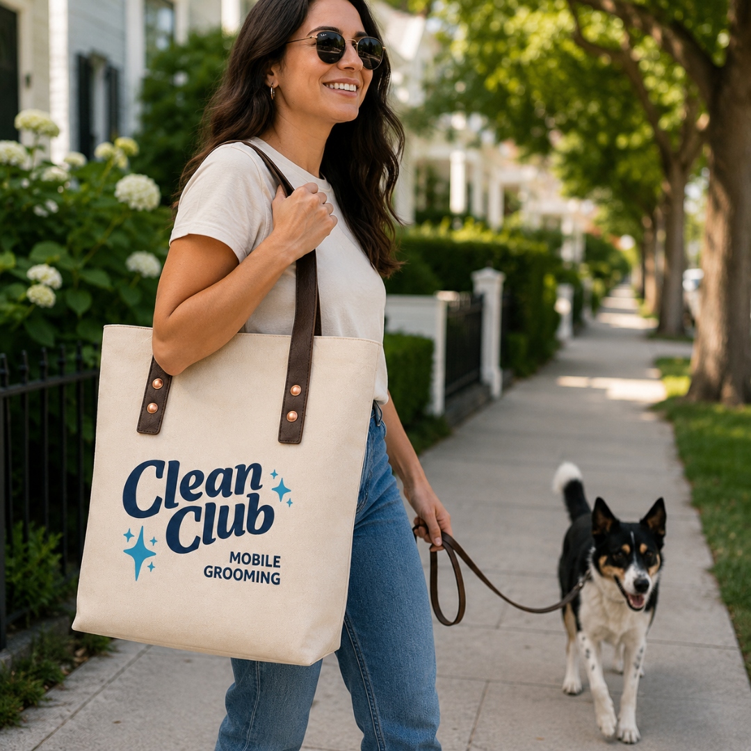 Clean Club grooming tote bag